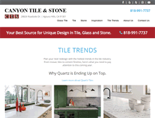 Tablet Screenshot of canyontileandstone.com